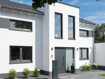 Kunststoff-Aluminium-Fenster anthrazit